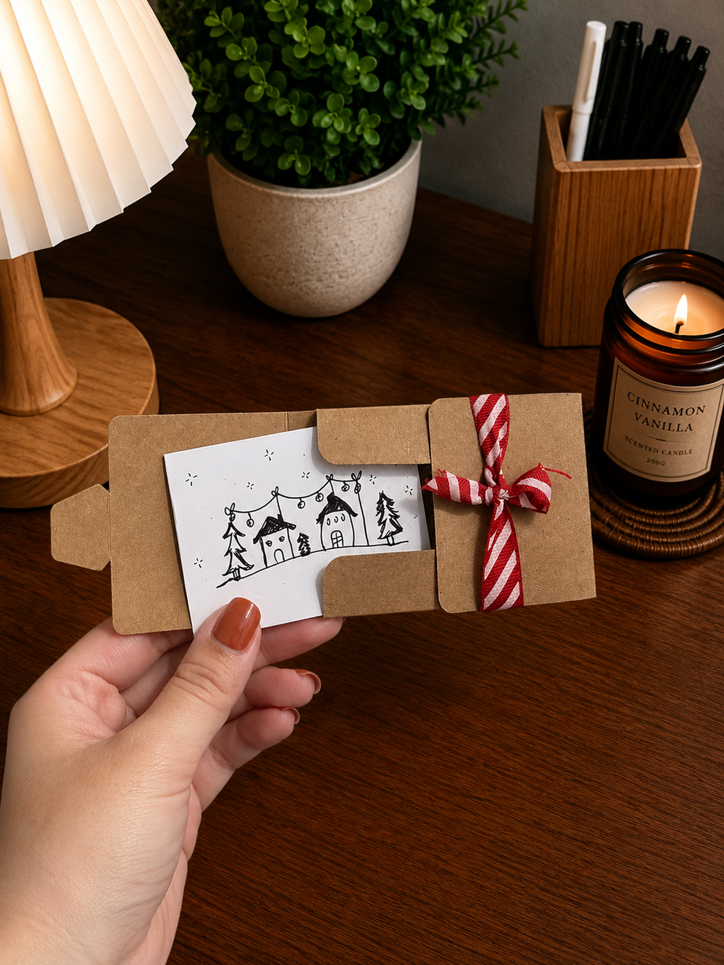 Cute Little Houses | Mini Handmade Greeting Card – Original Illustrated Card