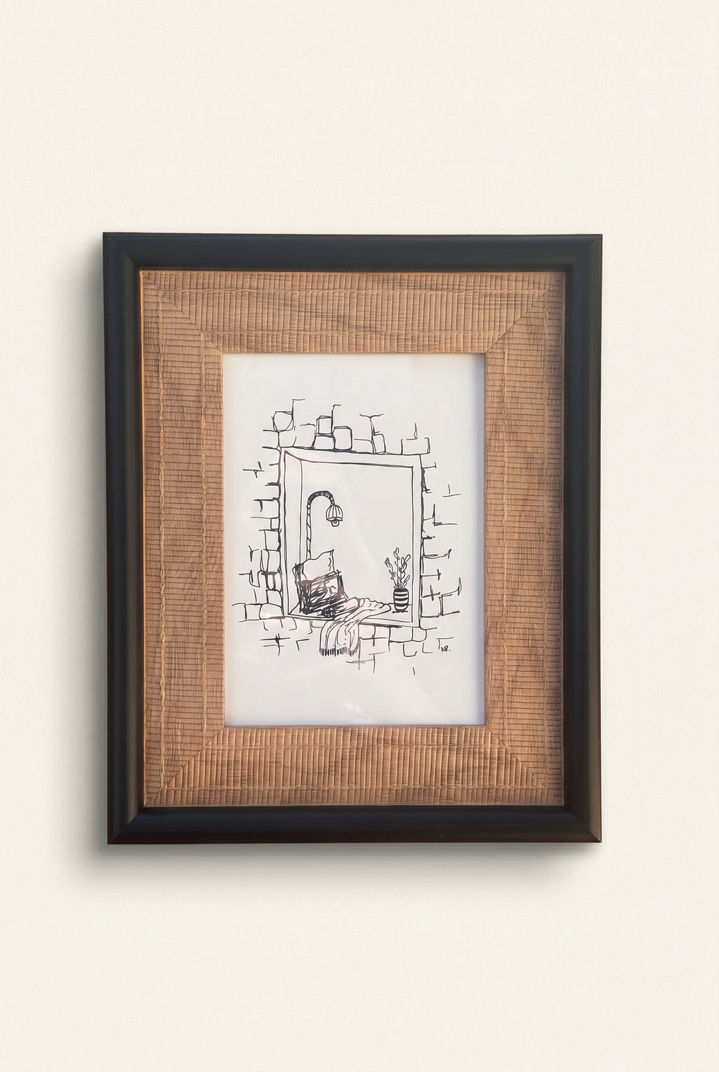 Stylized Window | Handmade Framed Poster – Original Artwork Wall Decor