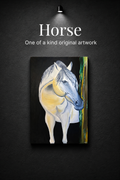 Horse | Original Contemporary Oil Painting – 100 x 150 cm Modern Abstract Artwork