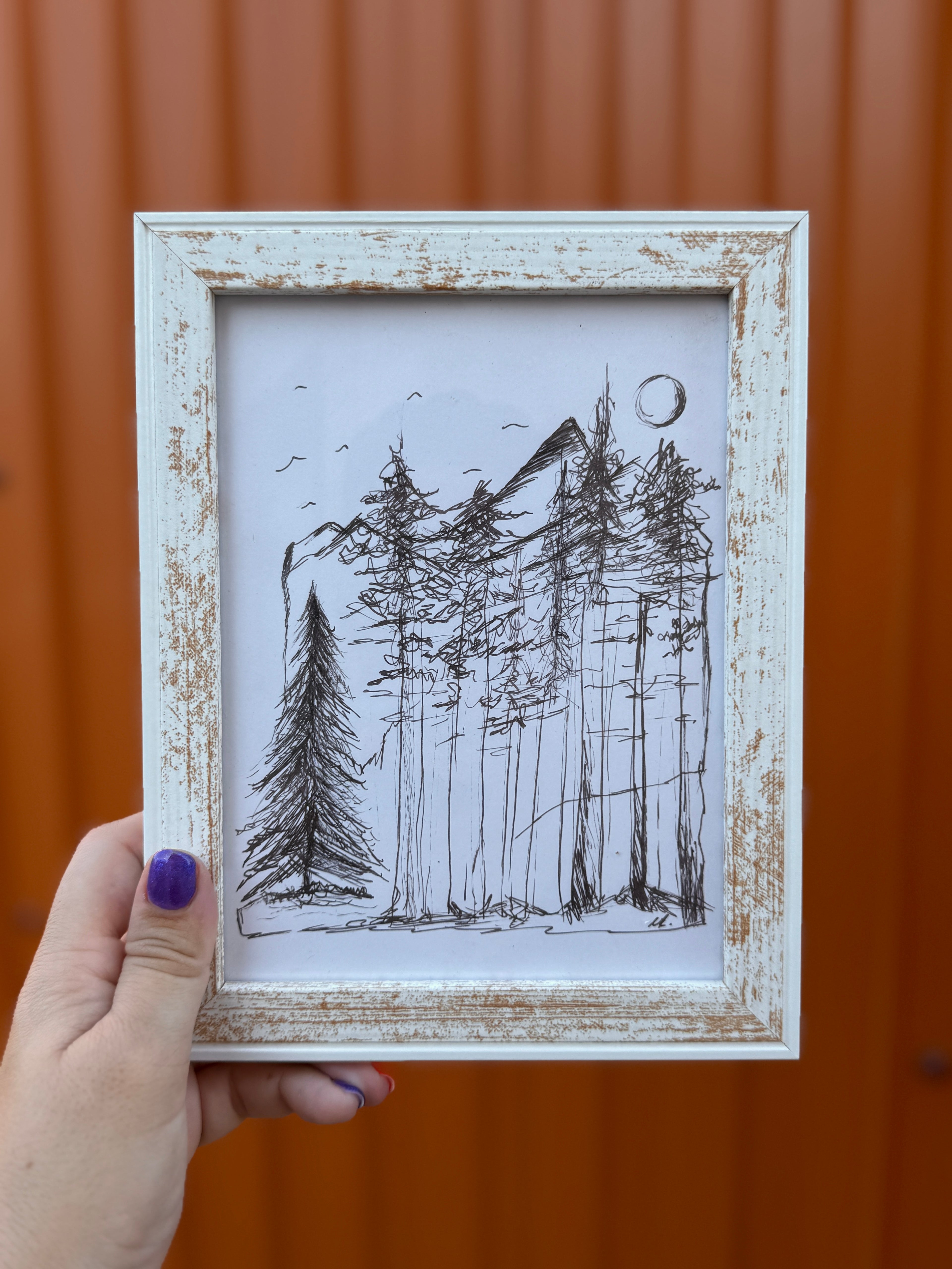 Forest Escape | Handmade Framed Poster – Original Artwork Wall Decor