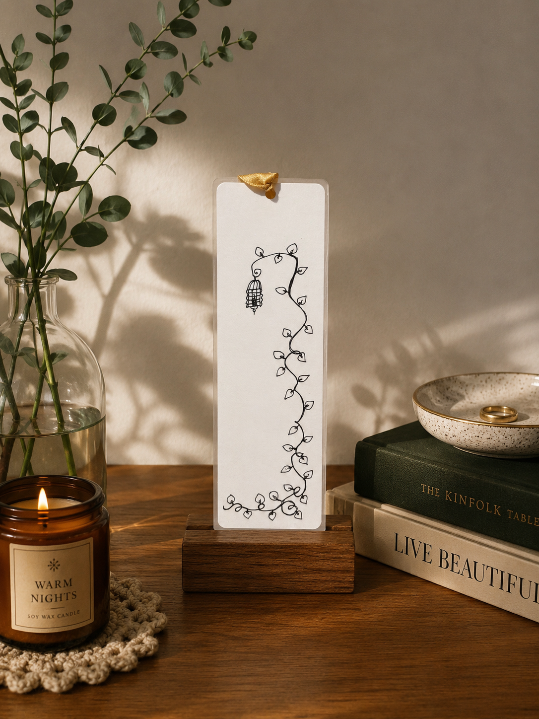 Lantern Handmade Illustrated Bookmark – Original Art Bookmark
