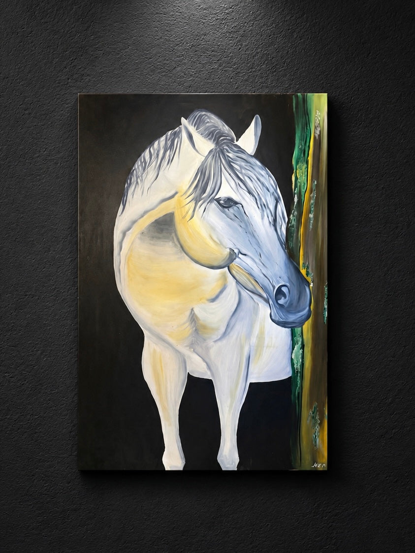Horse | Original Contemporary Oil Painting – 100 x 150 cm Modern Abstract Artwork