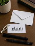 Cute Little Neighborhood | Mini Handmade Greeting Card – Original Illustrated Card