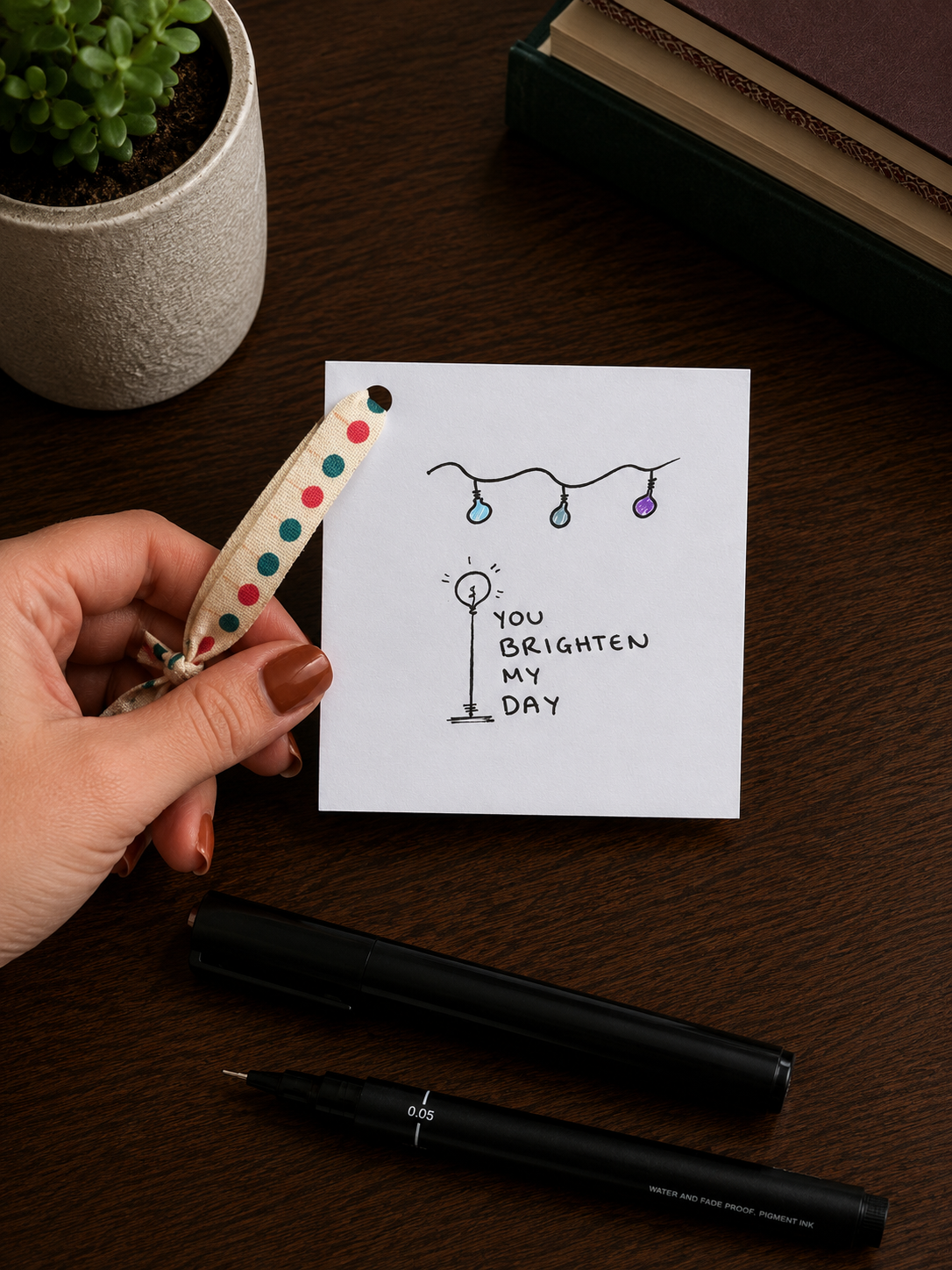 Cute Little Affirmation | Mini Handmade Greeting Card – Original Illustrated Card