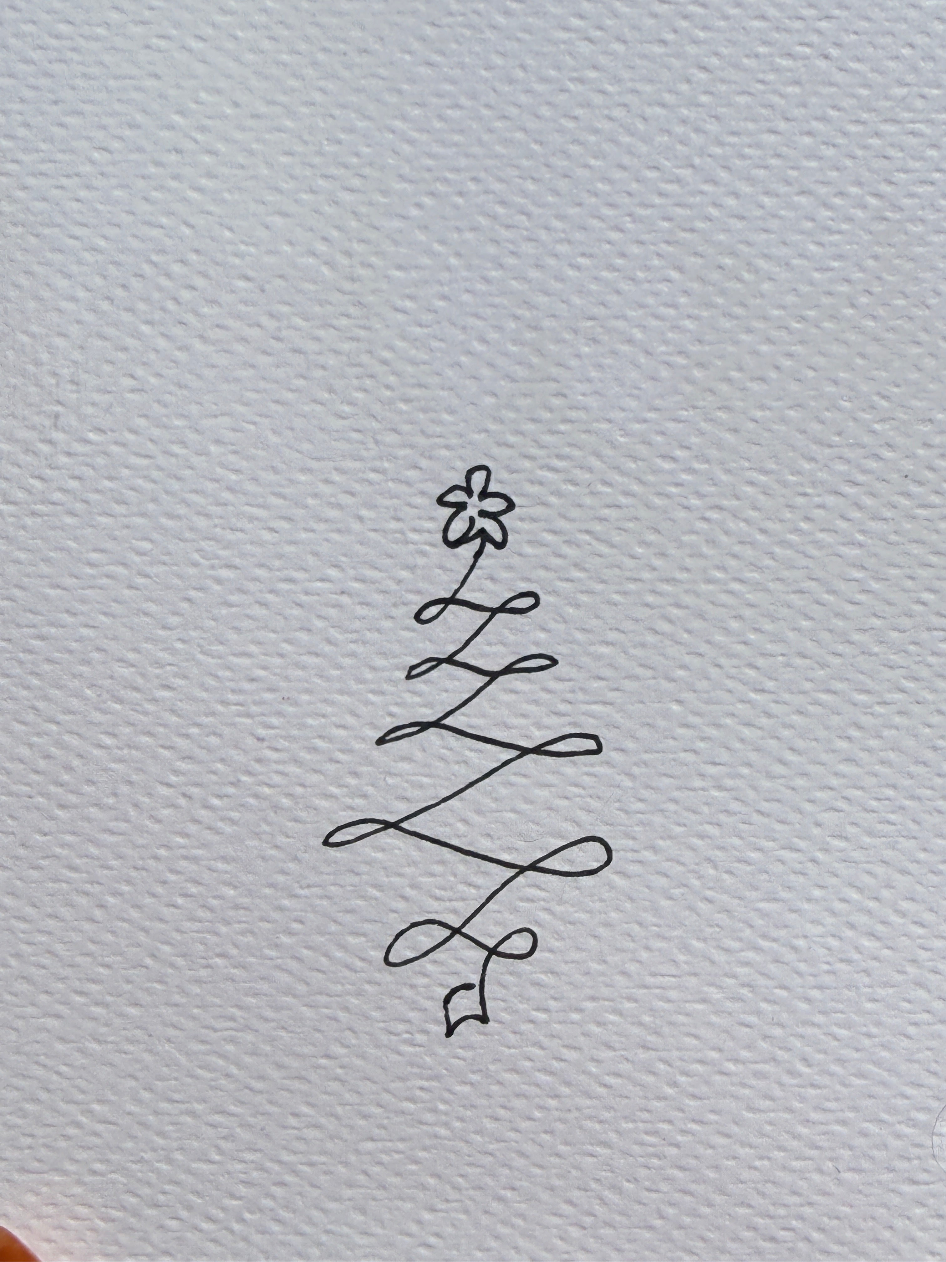 Christmas Tree Lines | Handmade Greeting Card – Original Illustrated Card