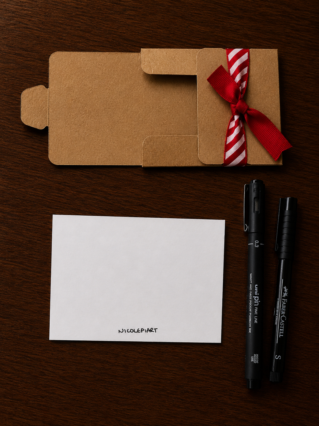 Cute Christmas Tree | Mini Handmade Greeting Card – Original Illustrated Card