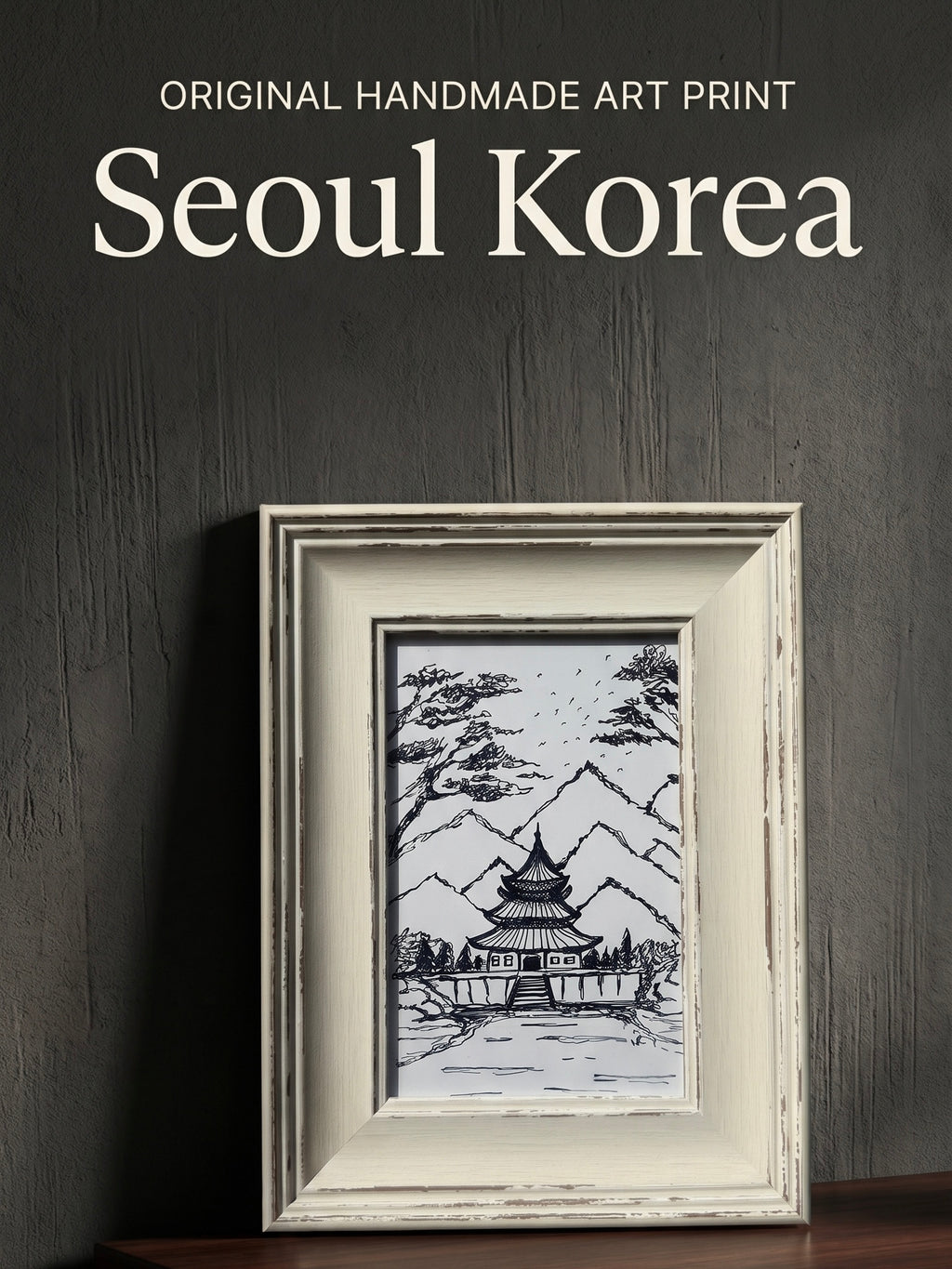 Seoul Korea | Handmade Framed Poster – Original Artwork Wall Decor