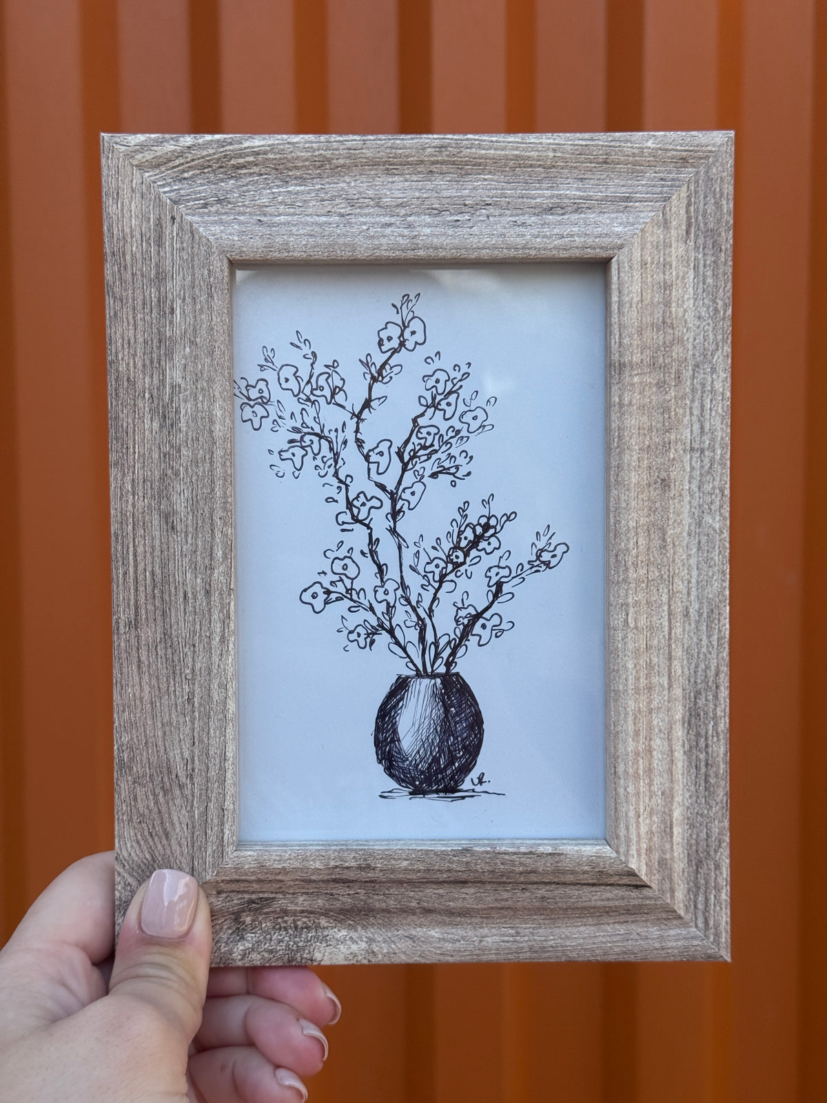 Flowers | Handmade Framed Poster – Original Artwork Wall Decor