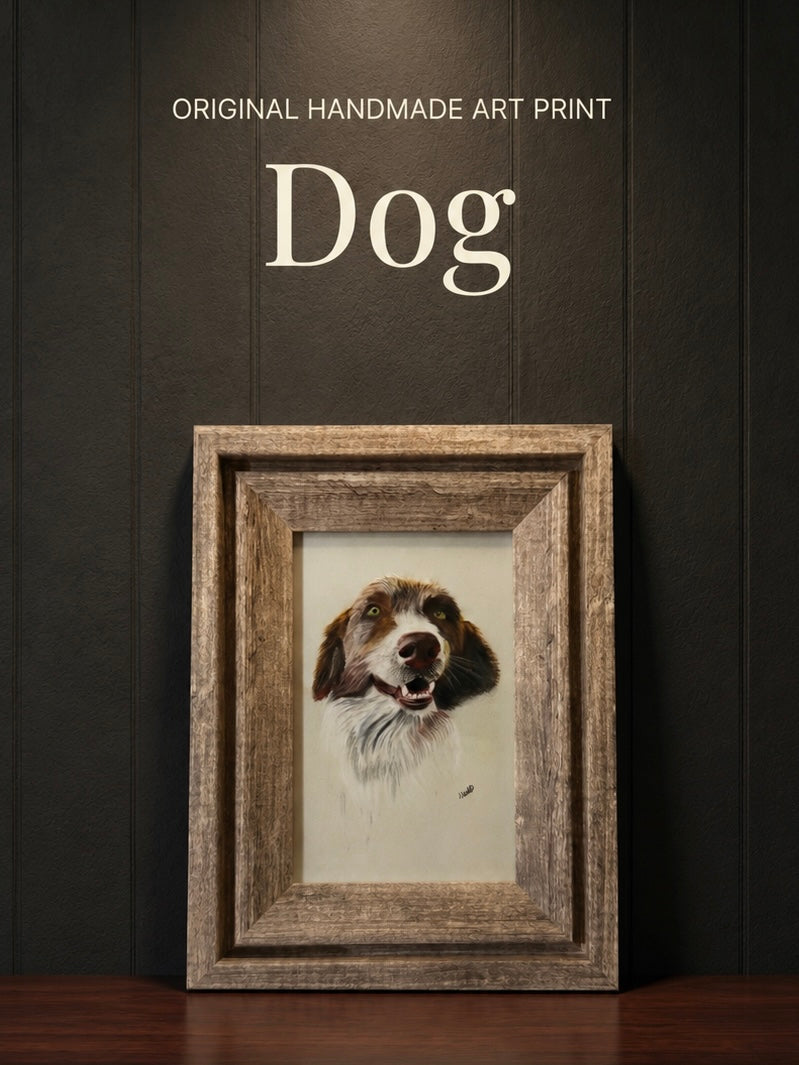 Dog | Handmade Framed Poster – Original Artwork Wall Decor