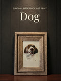 Dog | Handmade Framed Poster – Original Artwork Wall Decor