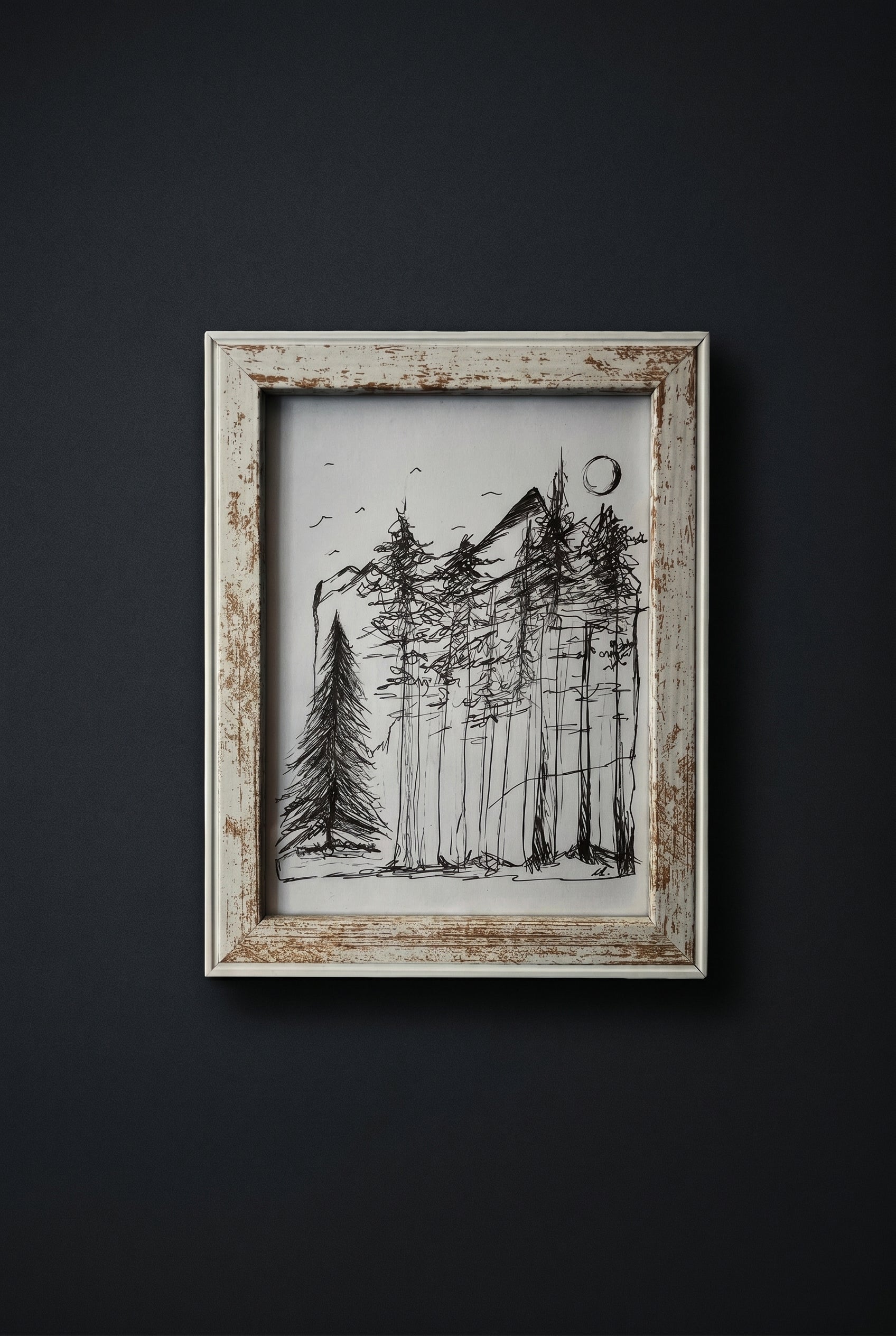 Forest Escape | Handmade Framed Poster – Original Artwork Wall Decor