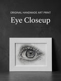 Eye Closeup | Handmade Framed Poster – Original Artwork Wall Decor