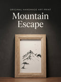 Mountain Escape | Handmade Framed Poster – Original Artwork Wall Decor