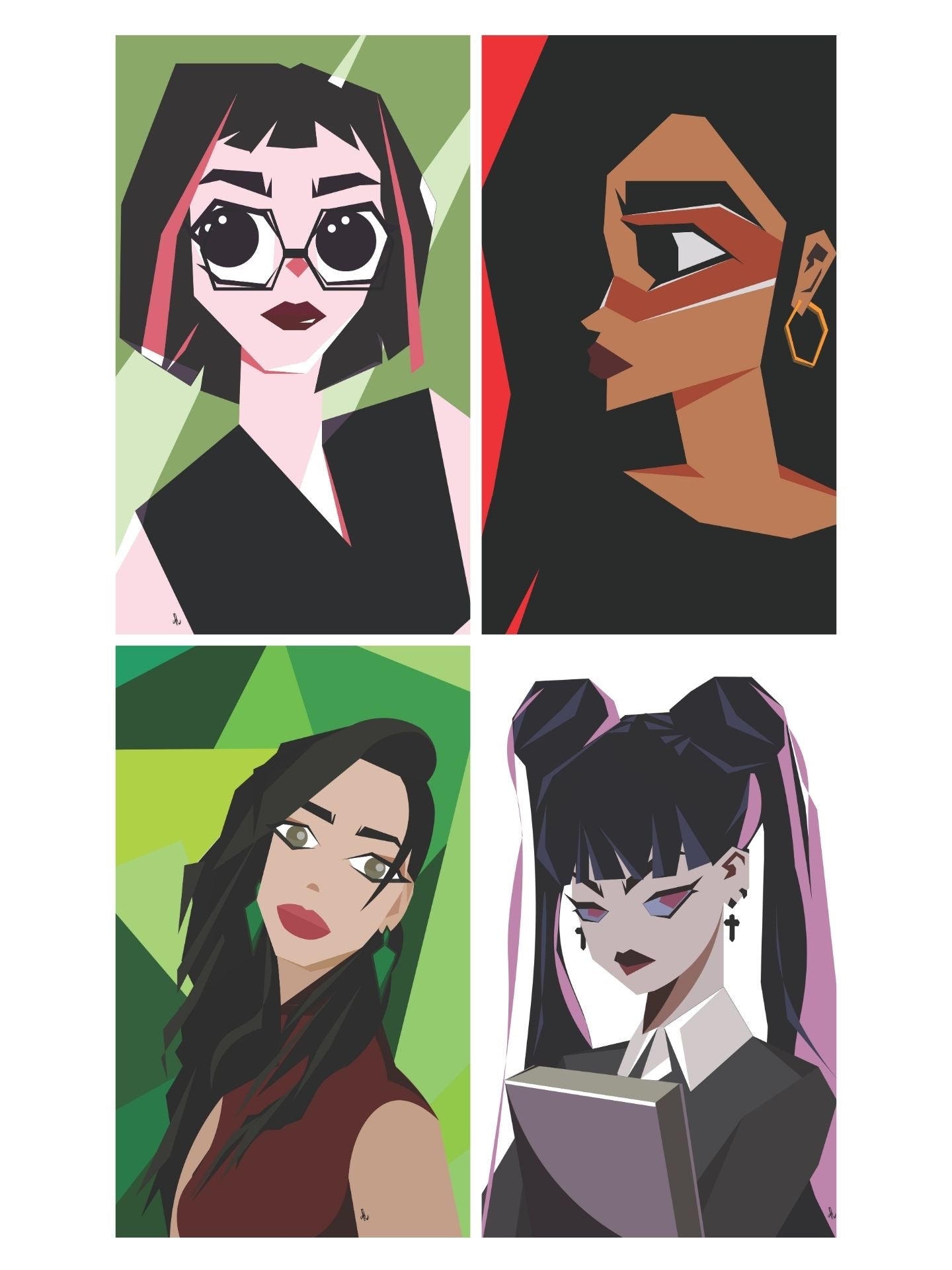 Girl Illustrations Digital Art Bundle – Character Art Prints