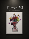 Flowers V2 | Original Contemporary Artwork – 40 × 50 cm
