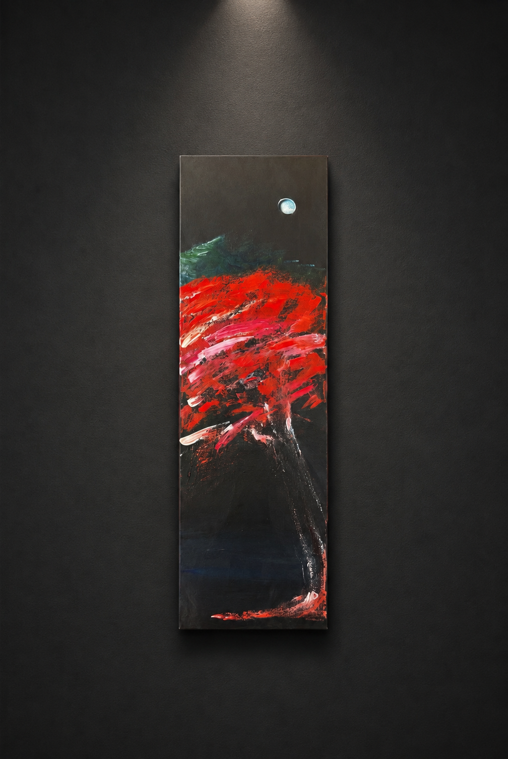 Moon | Original Contemporary Acrylic Painting – 30 x 100 cm Modern Abstract Artwork