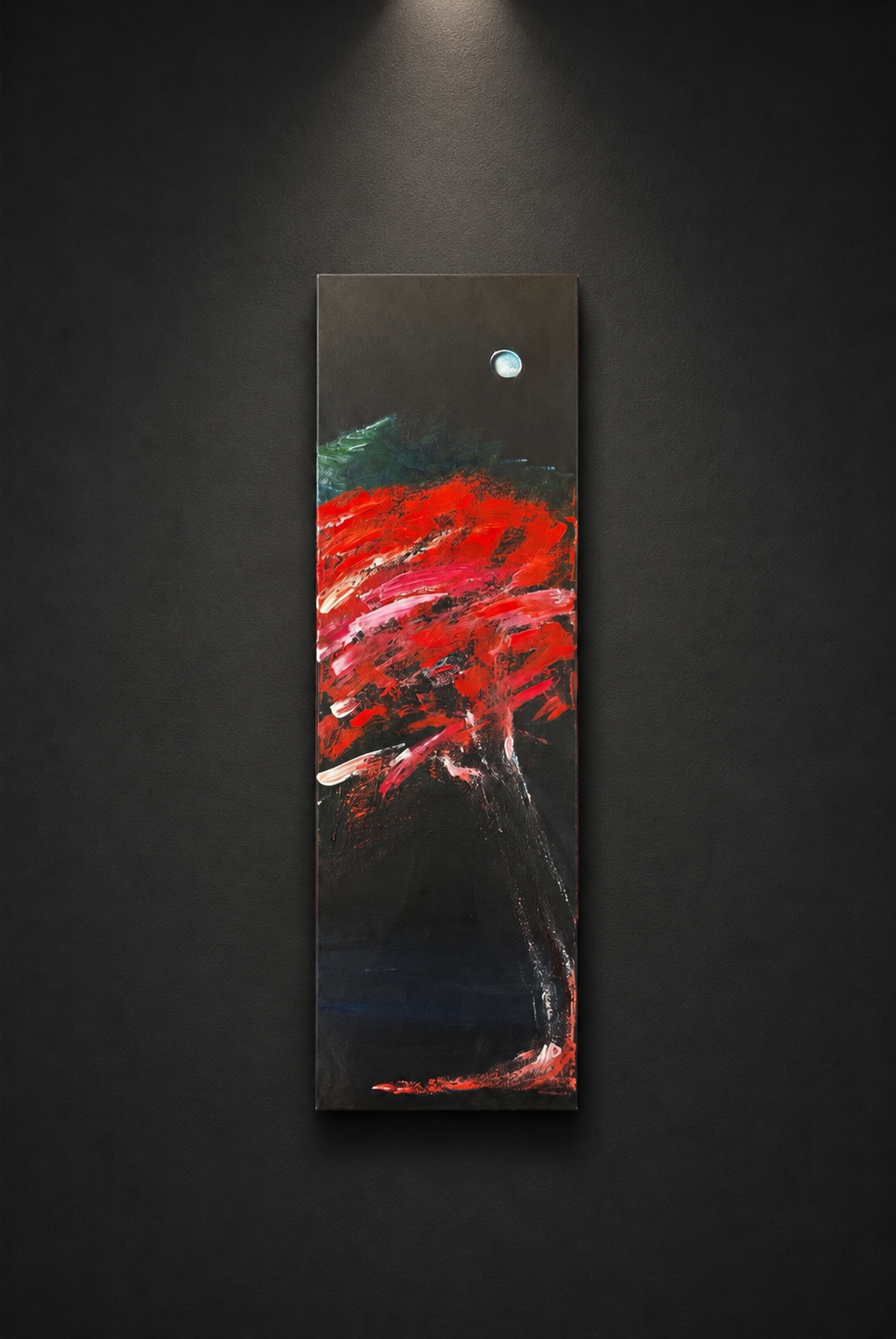 Moon | Original Contemporary Acrylic Painting – 30 x 100 cm Modern Abstract Artwork
