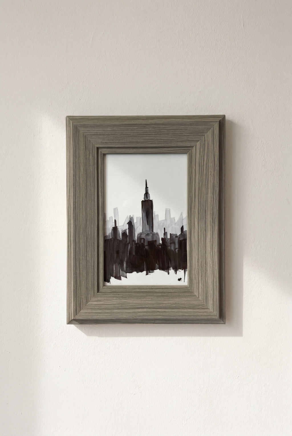 New York in Black | Handmade Framed Poster – Original Artwork Wall Decor