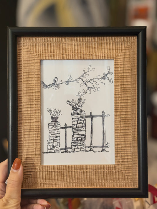 Stylized Wall | Handmade Framed Poster – Original Artwork Wall Decor