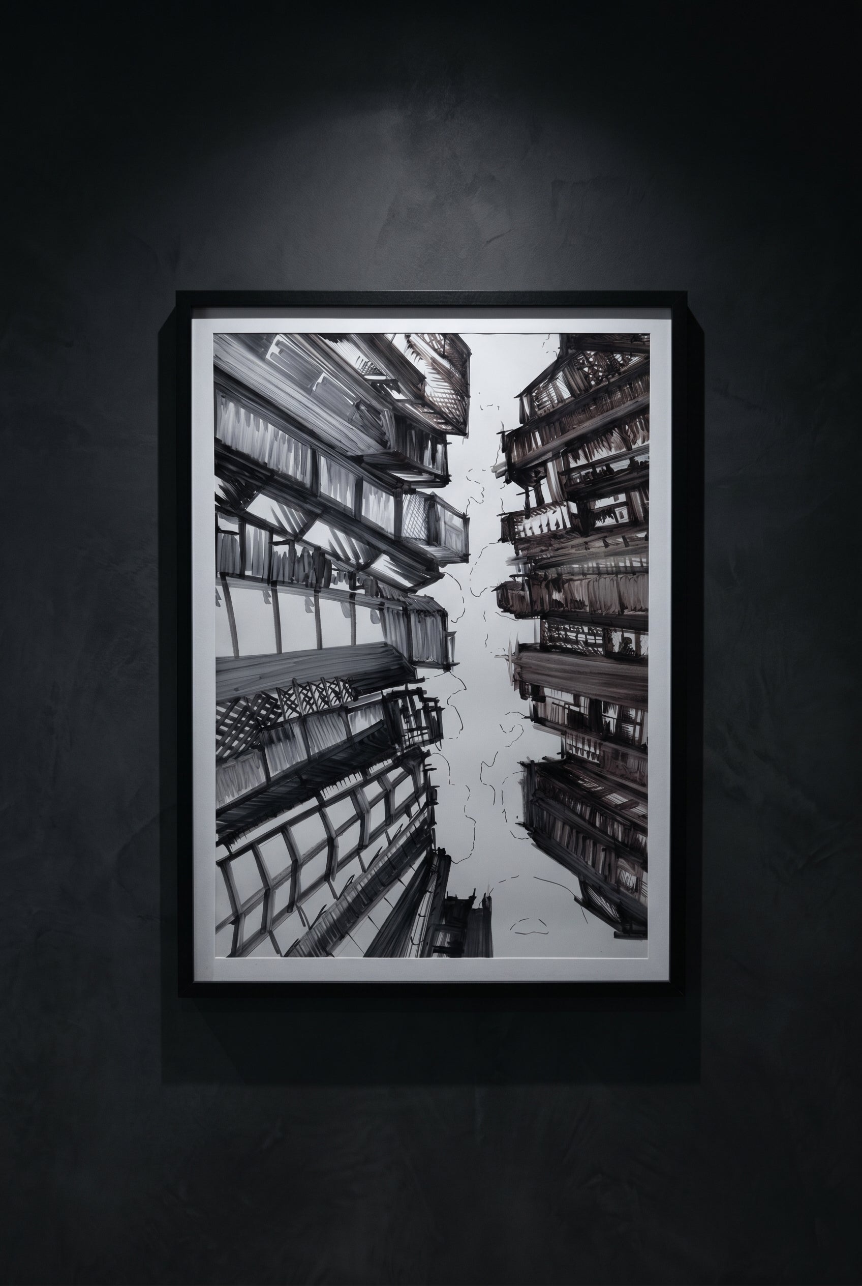 Cityscape | Handmade Framed Poster – Original Artwork Wall Decor