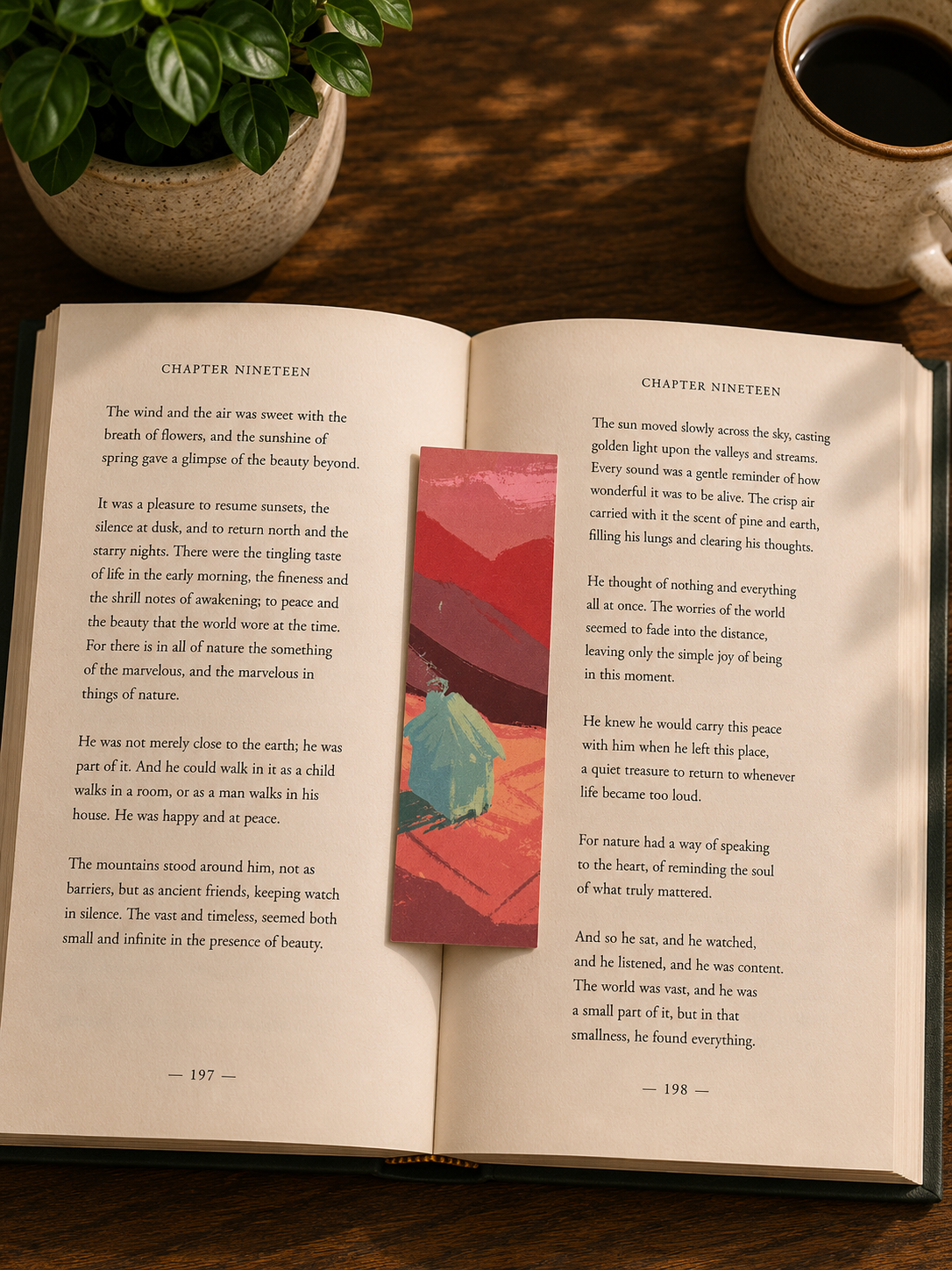 Colorful Mountains | Illustrated Bookmark – Printed Artwork Bookmark
