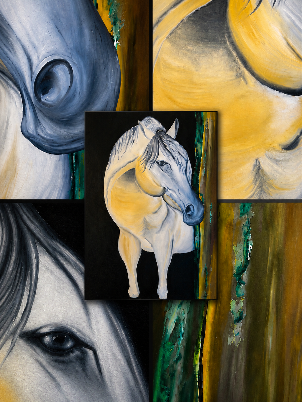 Horse | Original Contemporary Oil Painting – 100 x 150 cm Modern Abstract Artwork