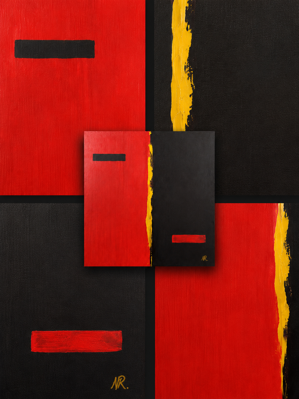 Bipolar | Original Contemporary Acrylic Painting – 70 x 70 cm Modern Abstract Artwork