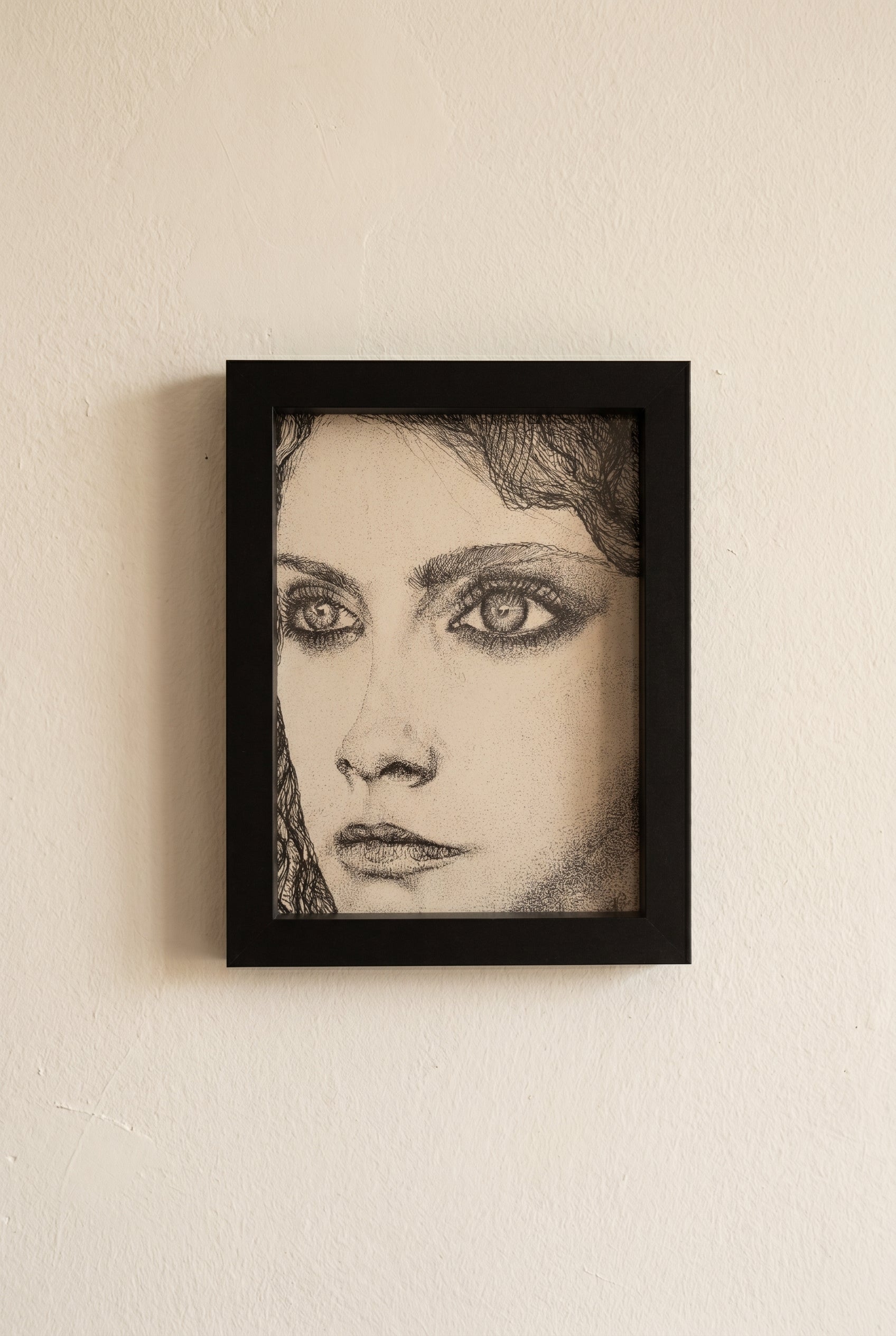Girl Illustration | Handmade Framed Poster – Original Artwork Wall Decor