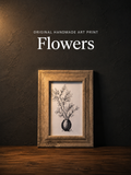 Flowers | Handmade Framed Poster – Original Artwork Wall Decor