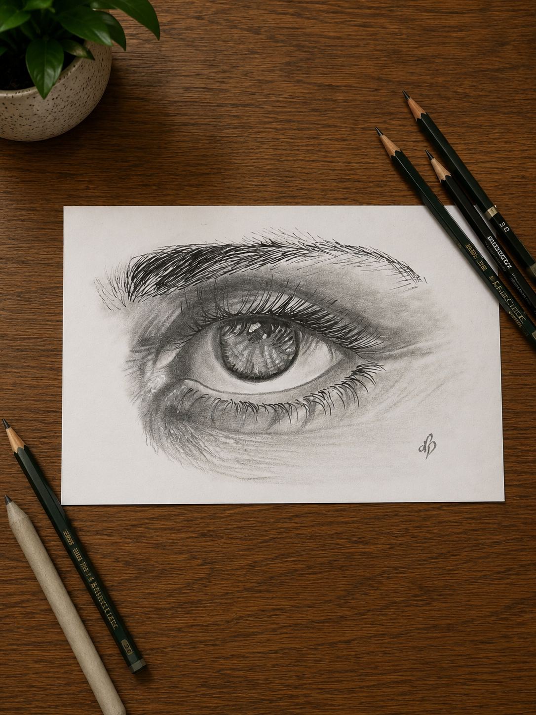 Eye Closeup 2.0 | Handmade Framed Poster – Original Artwork Wall Decor