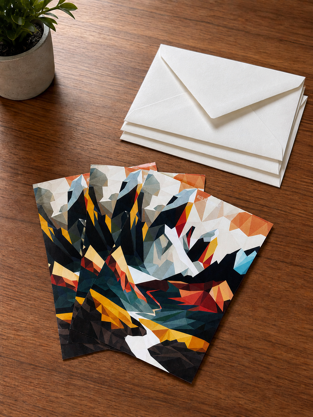 Mountains Set of 3 Postcards Bundle | Illustrated Art Postcards – Original Artwork Prints