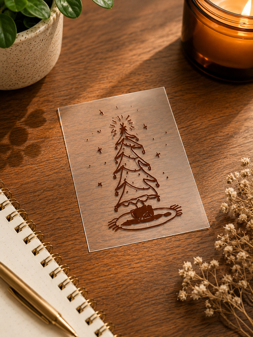Christmas Tree Handmade Sticker Pack – Original Illustrated Stickers
