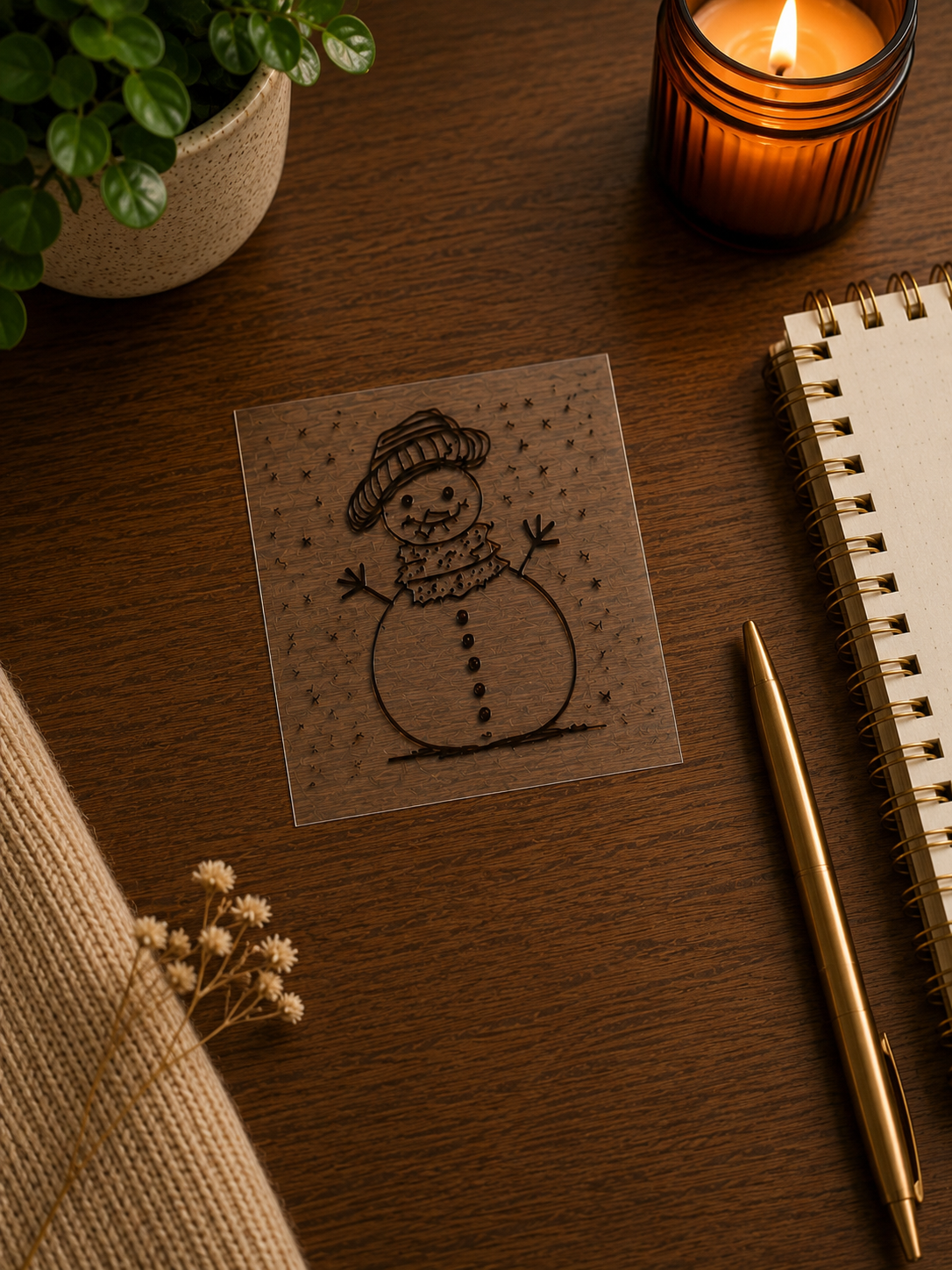 Snowman Handmade Sticker Pack – Original Illustrated Stickers