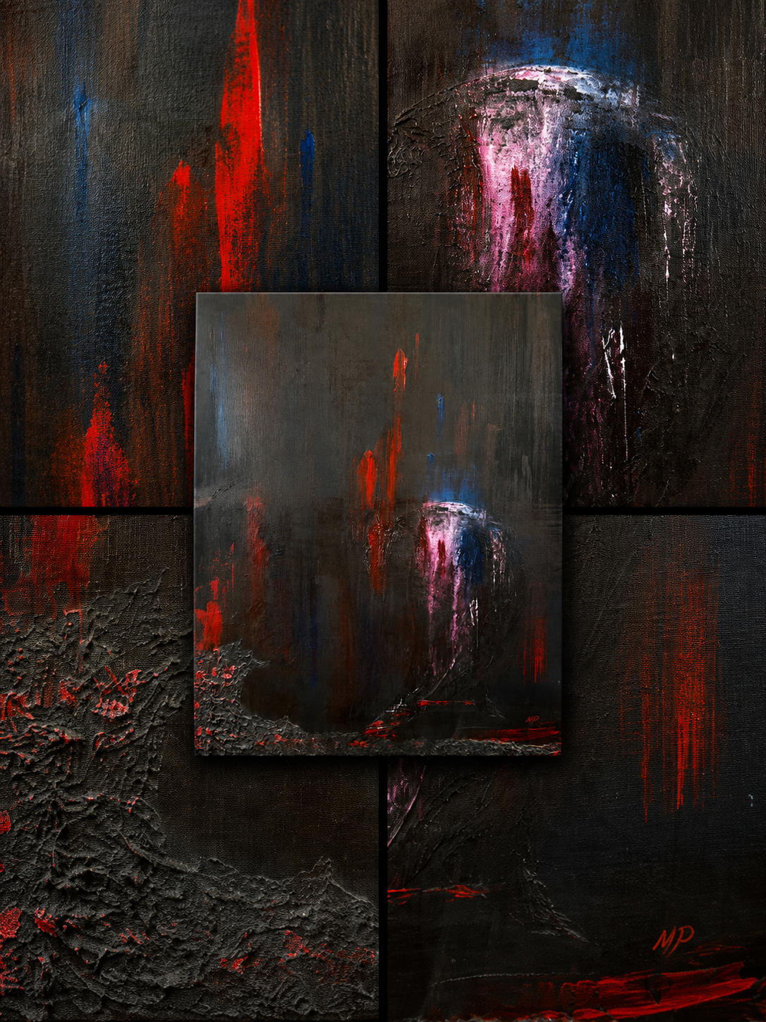 Fallen Angel | Original Contemporary Acrylic Painting – 60 × 80 cm Modern Abstract Artwork