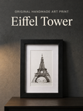 Eiffel Tower | Handmade Framed Poster – Original Artwork Wall Decor