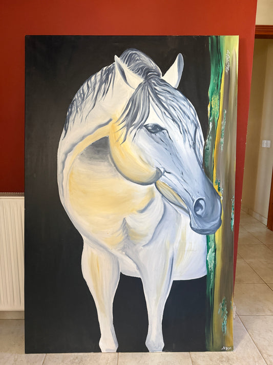 Horse | Original Contemporary Oil Painting – 100 x 150 cm Modern Abstract Artwork