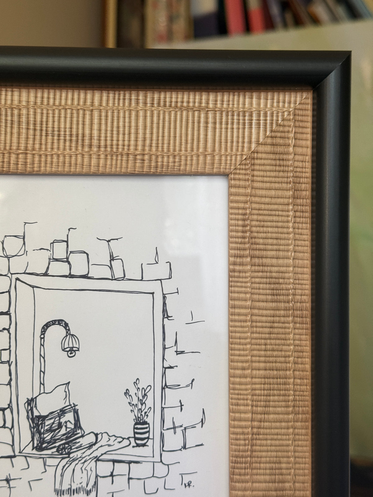 Stylized Window | Handmade Framed Poster – Original Artwork Wall Decor