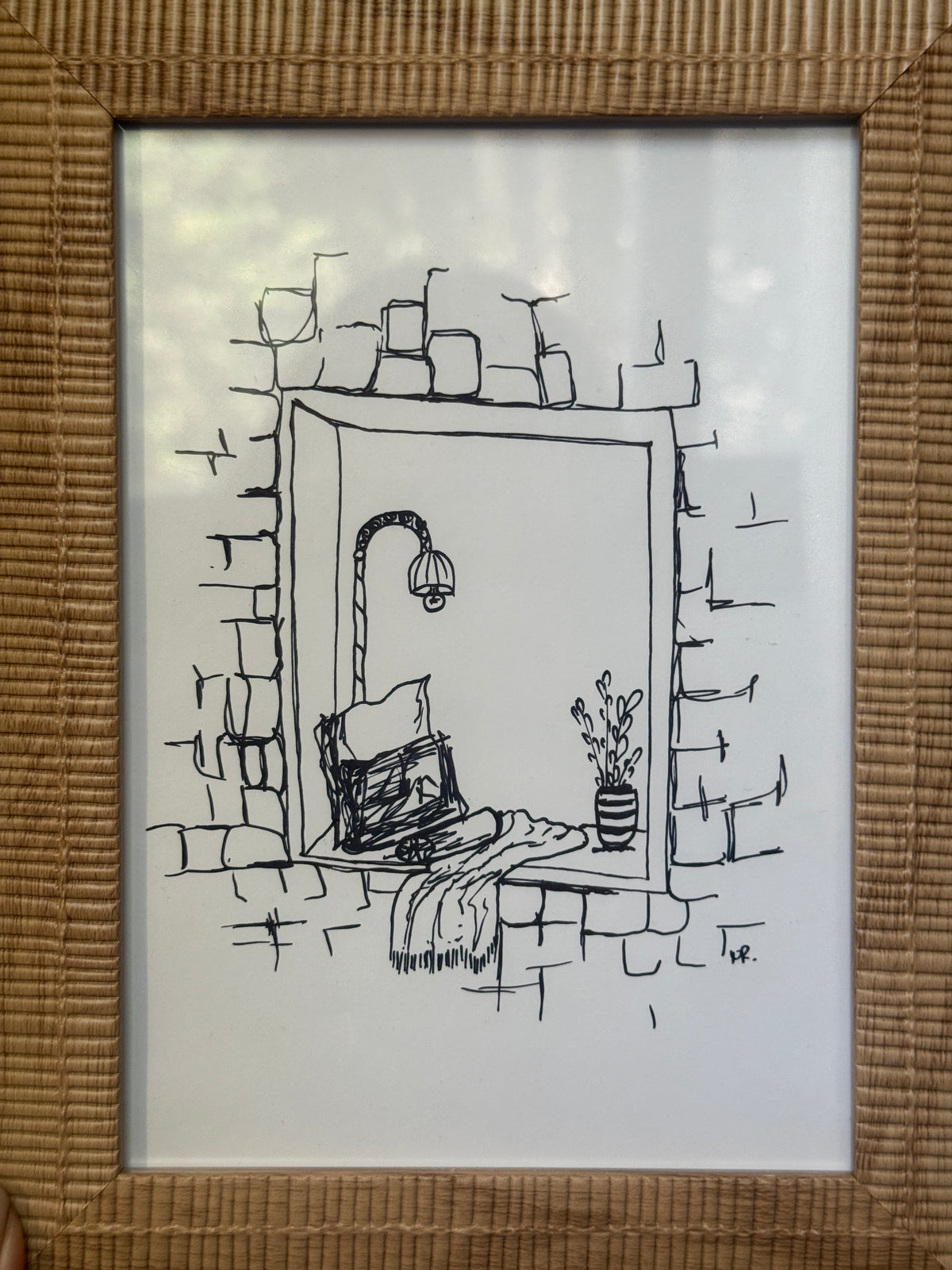 Stylized Window | Handmade Framed Poster – Original Artwork Wall Decor
