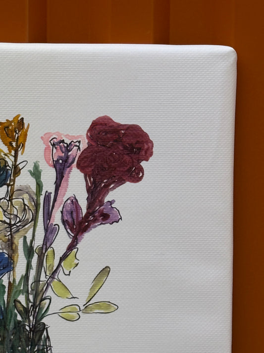 Flowers V1 | Original Contemporary Artwork – 40 × 50 cm