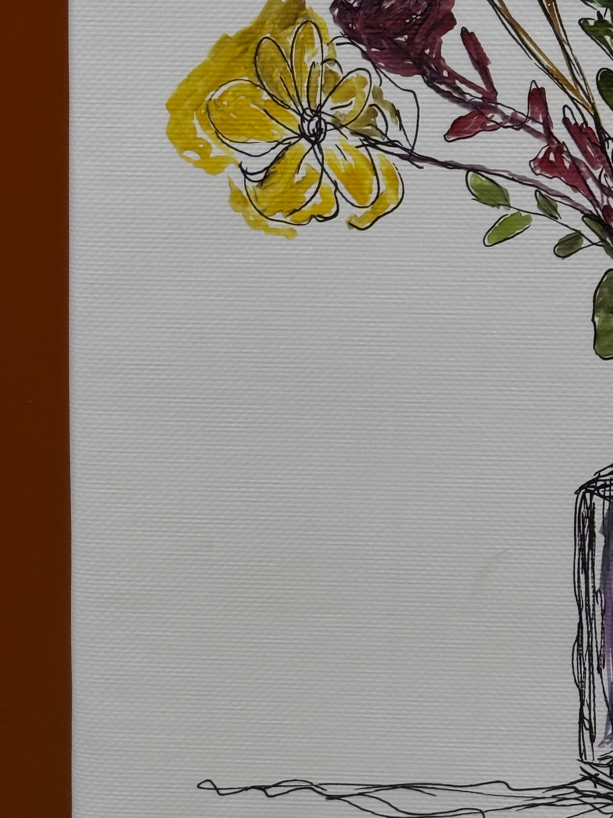 Flowers V1 | Original Contemporary Artwork – 40 × 50 cm