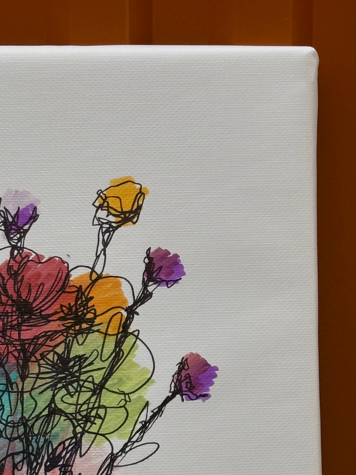 Flowers V2 | Original Contemporary Artwork – 40 × 50 cm