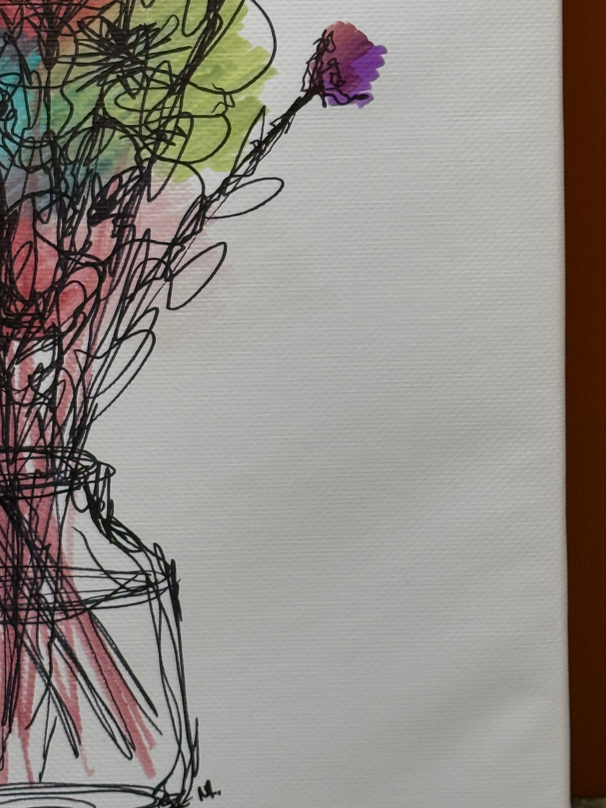 Flowers V2 | Original Contemporary Artwork – 40 × 50 cm