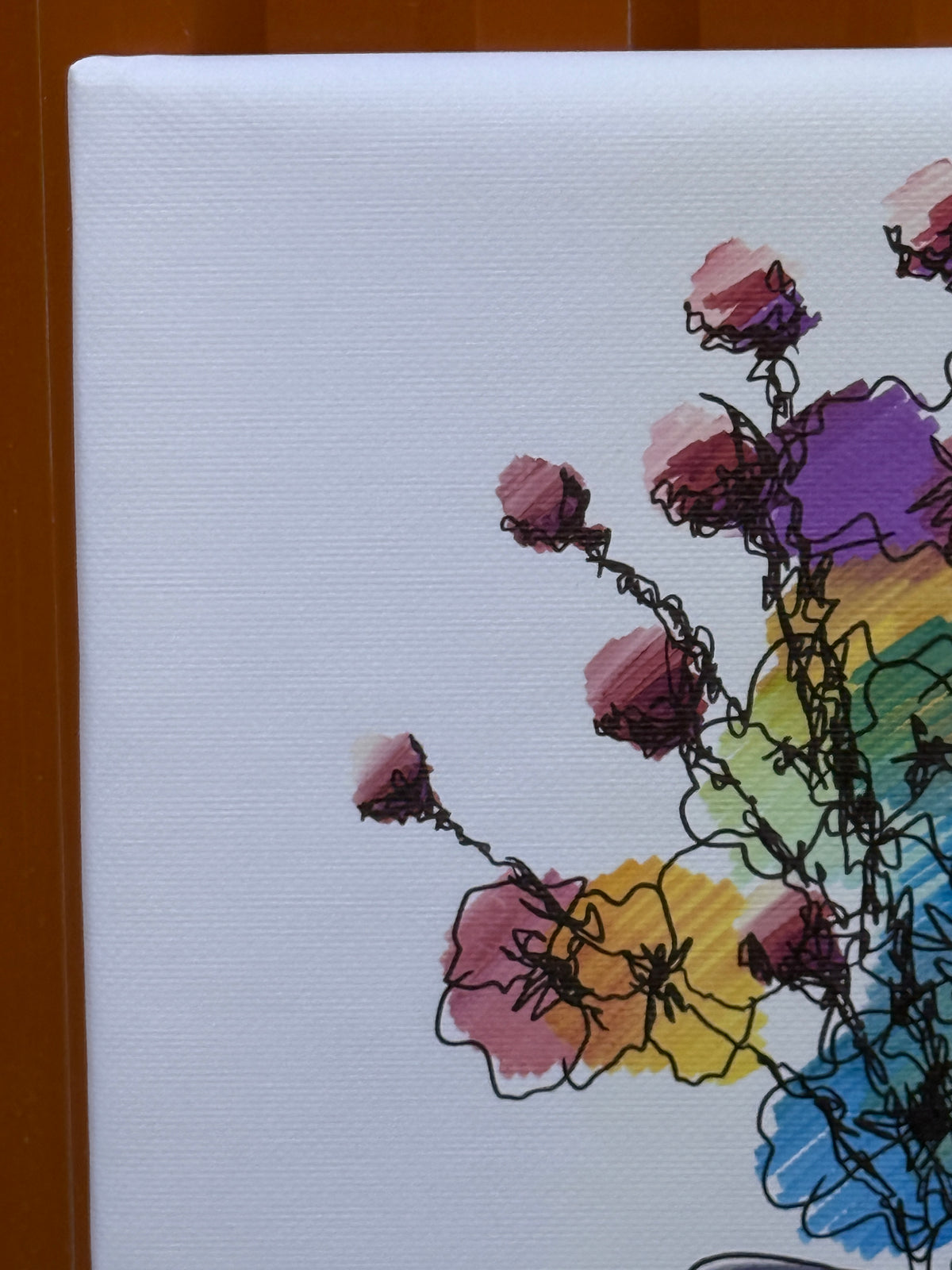 Flowers V3 | Original Contemporary Artwork – 40 × 40 cm