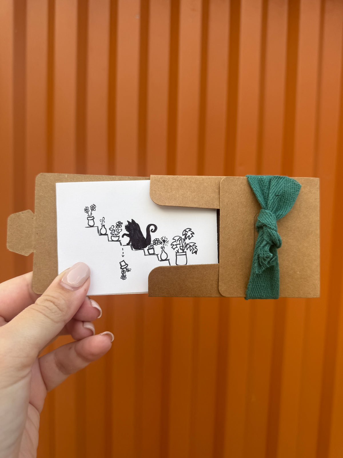 Cute Little Steps | Mini Handmade Greeting Card – Original Illustrated Card