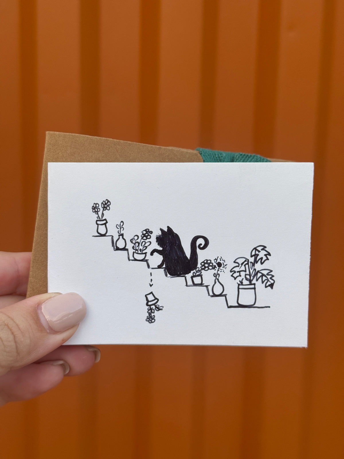 Cute Little Steps | Mini Handmade Greeting Card – Original Illustrated Card