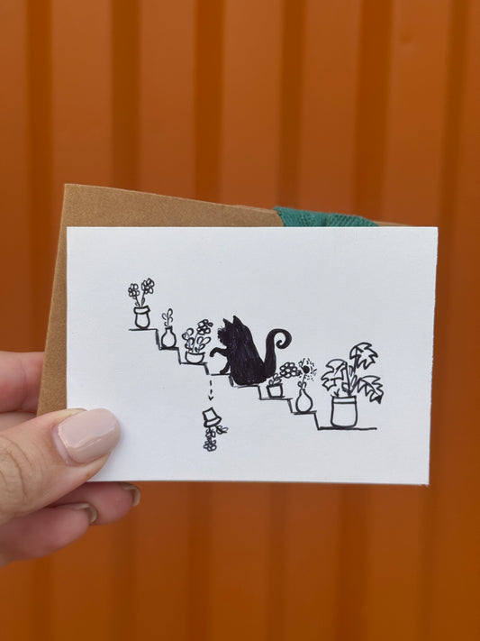 Cute Little Steps | Mini Handmade Greeting Card – Original Illustrated Card