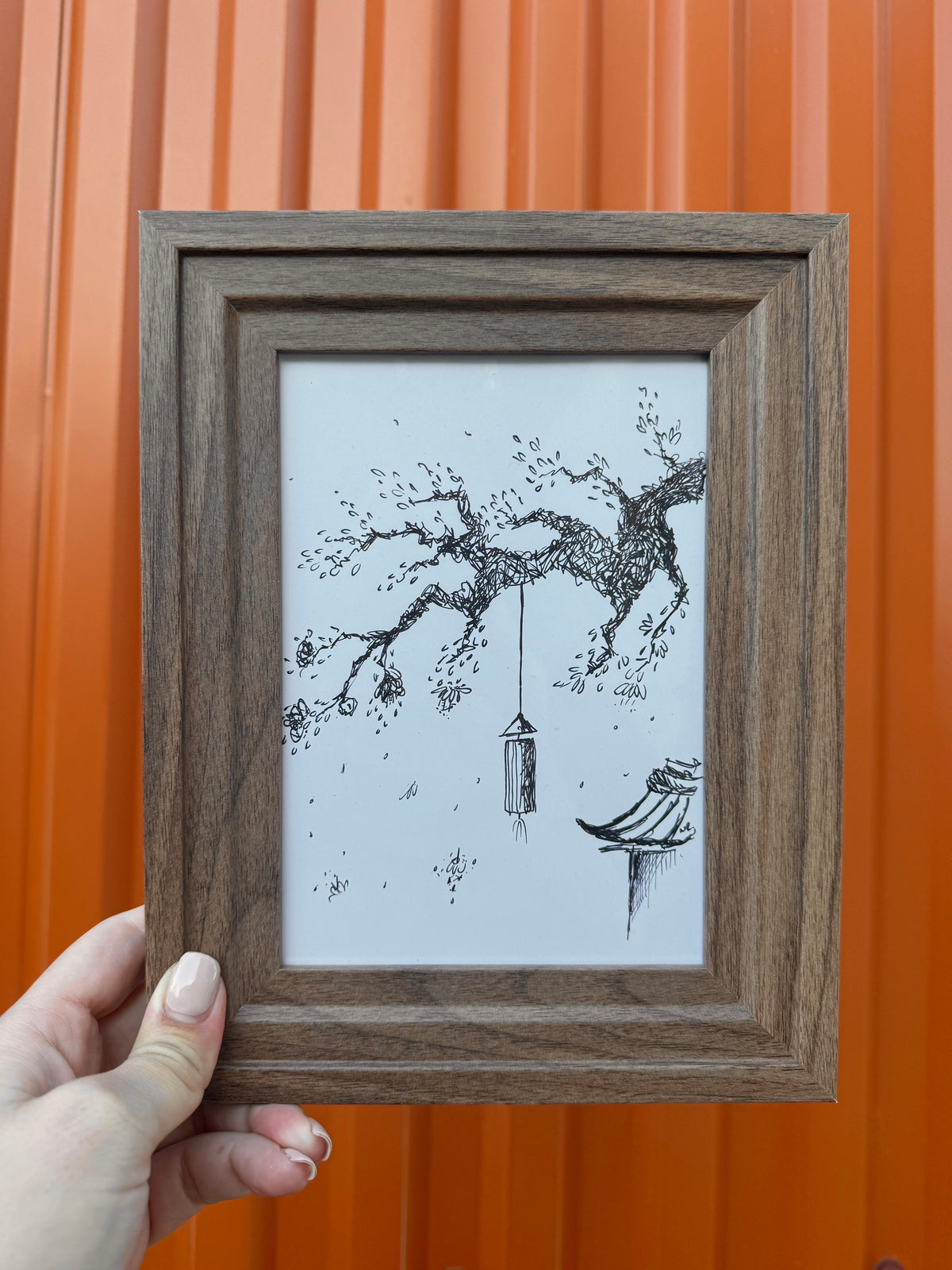Cherry Blossom | Handmade Framed Poster – Original Artwork Wall Decor
