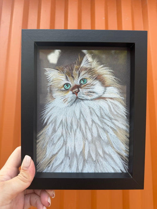 Cat | Handmade Framed Poster – Original Artwork Wall Decor