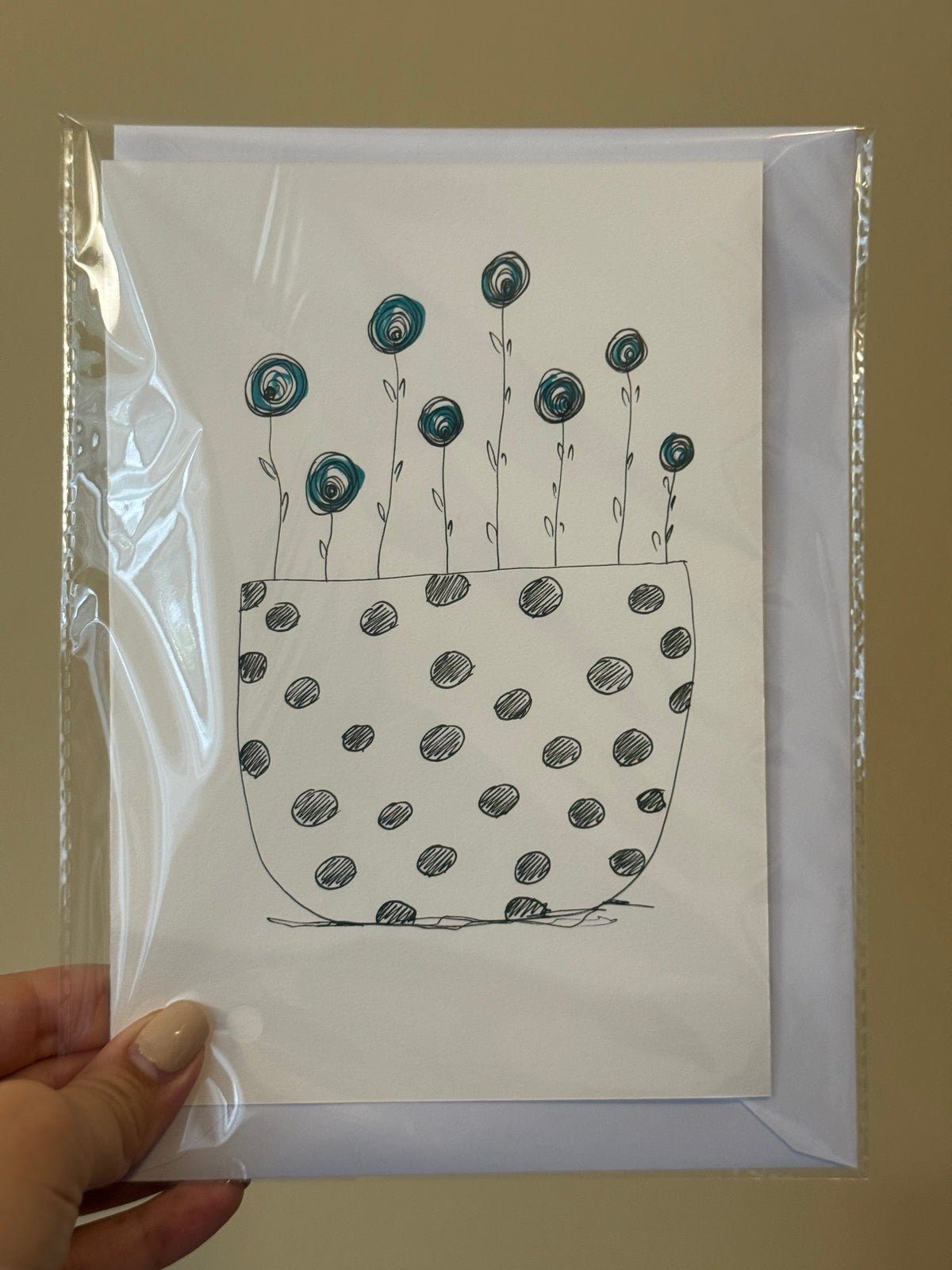Flowers V2 | Handmade Greeting Card – Original Illustrated Card