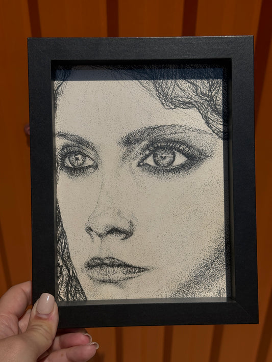 Girl Illustration | Handmade Framed Poster – Original Artwork Wall Decor